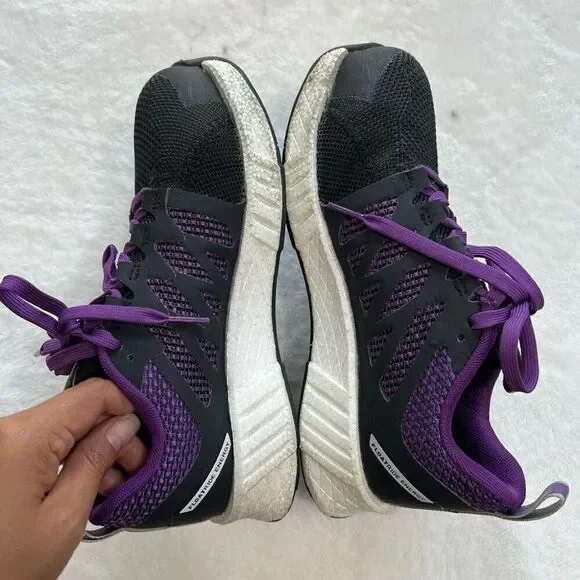 Reebok Black Purple Fusion Flexweave Work Sneakers 6 Women - Picture 5 of 9